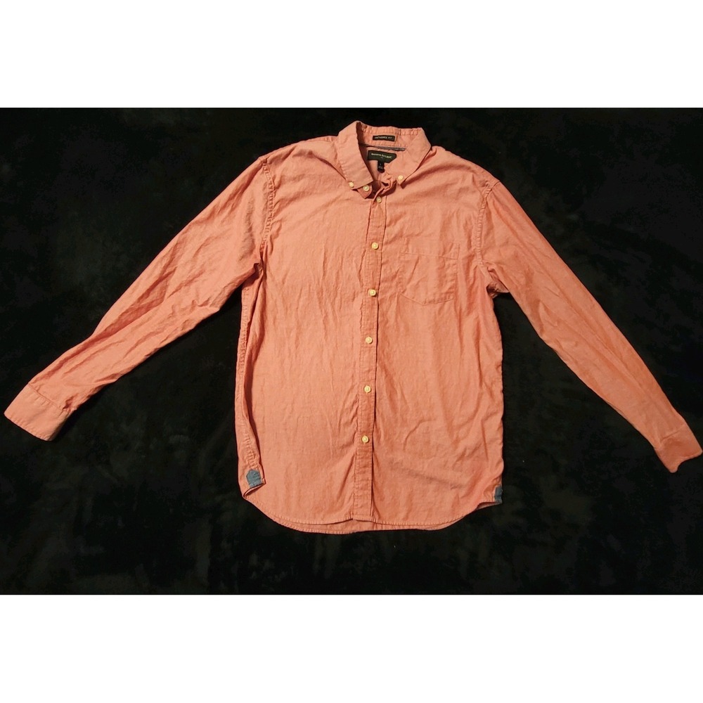 Banana Republic Men's Mango Untucked Fit Long Sleeve Button Down Shirt Size‎ L
